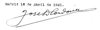 Firma de José Díaz Cordoves