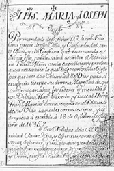 Primera pagina del manuscrito